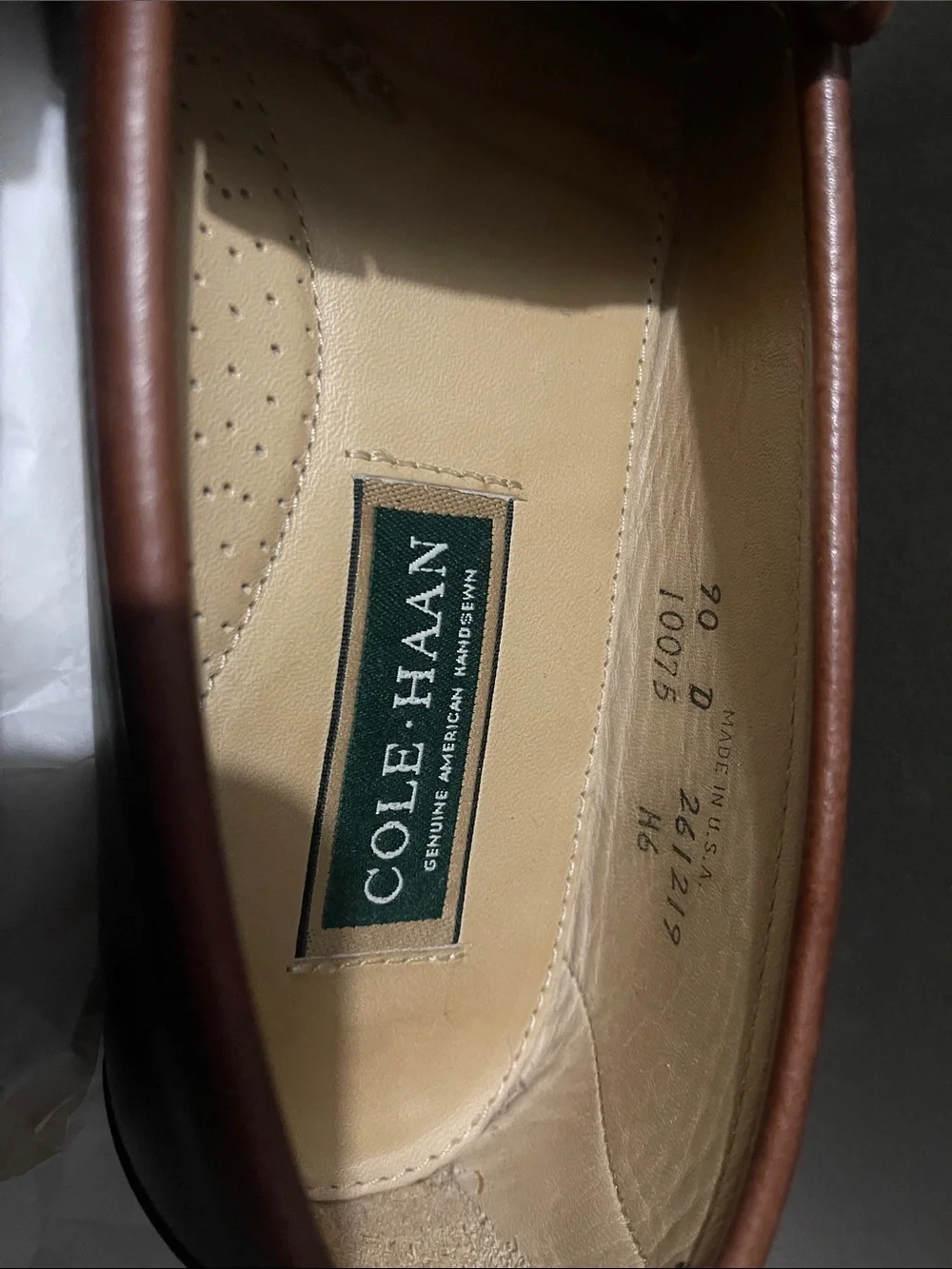 Cole Haan Brown and Black Leather Kiltie Penny Loafers